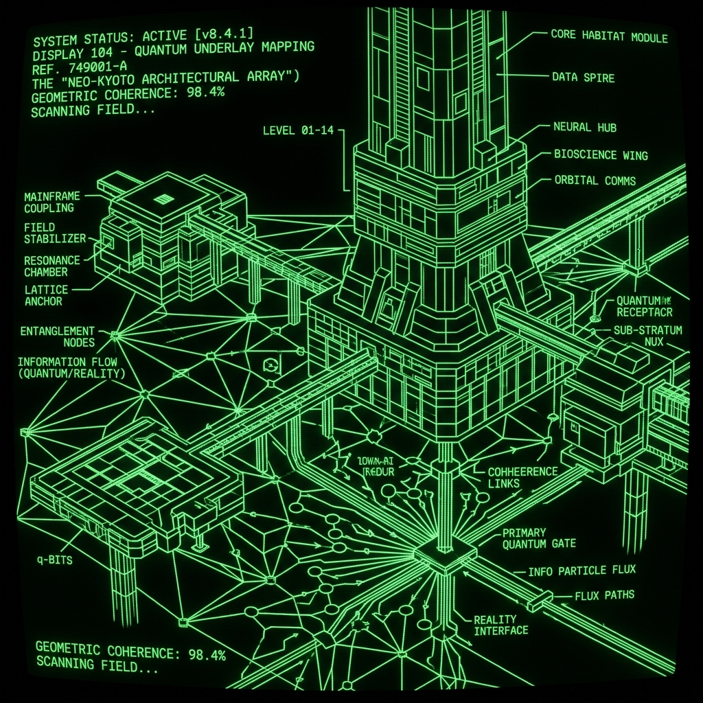 Beneath the solidity of reality lies a hidden web of quantum information - dynamic, interconnected, and brimming with potential. Every particle, every force, every pattern we see is written in this universal code, the foundation of a cosmos always becoming something more.